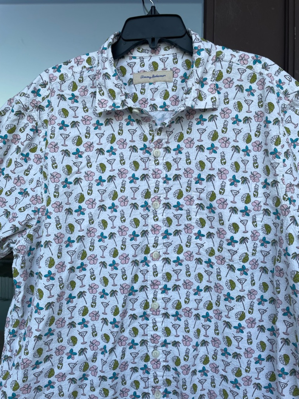 Tommy Bahama Short-Sleeve Cotton Shirt XL